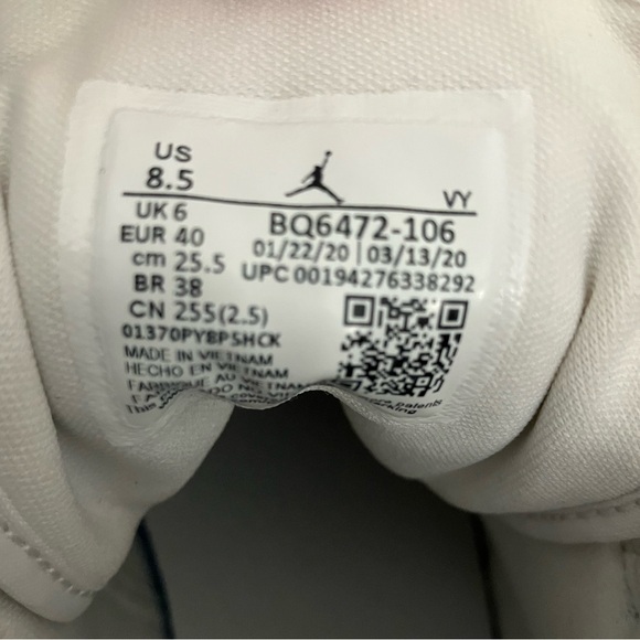 Nike Air Jordan 1 Mid White University Red Sneakers - Brand New Shoes - Picture 8 of 13